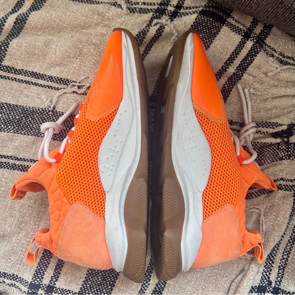 VERSACE MENS NEON ORANGE CHAIN REACTION SNEAKERS - Size 46 - $995 - Picture 7 of 14